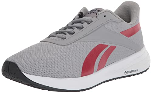 Reebok Men's Energen Plus Running Shoe, Pure Grey 4/Ftwr White/Vector Red, 9 UK