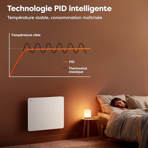 Radiateur inertie céramique CIARRA 1000W avec programmateur CBHTD10A-W - 5