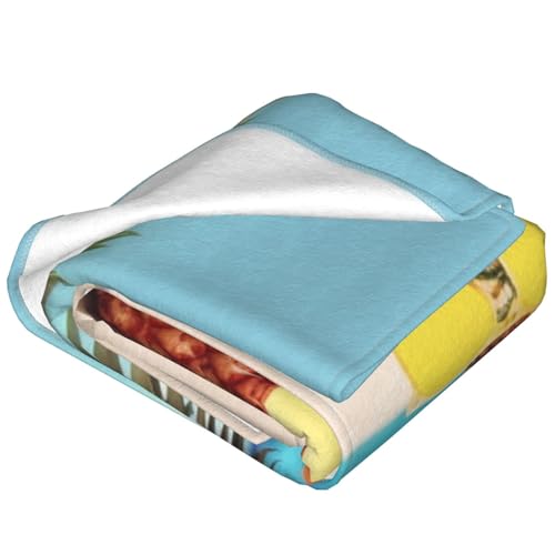 Couverture en flanelle ananas jaune 152x127 cm pour lit et canapé - 5