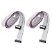 uxcell 16 Wires 2.54mm Pitch 16 Pin M/F IDC Ribbon Cable 110cm 2 Pcs Gray