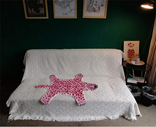 Pink Leopard Print Area Rug Faux Cowhide Cheetah Fur Skin Carpet Non-Slip Animal Printed Area Rug Throw Rugs Floor Carpet For Door Mat Bedrooms Room Decor (3.3X2.95Ft , Pink Leopard) #TOP5