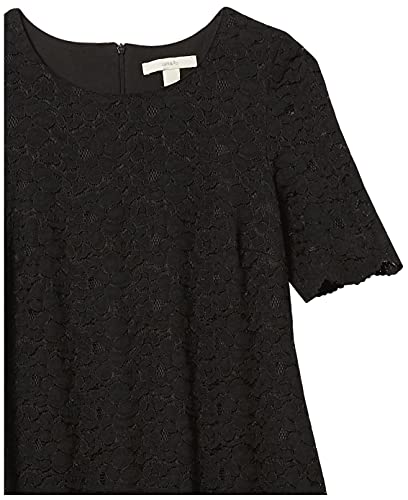 Lark & Ro Women's Half Sleeve Lace Crewneck Sheath Dress, Black, 4 #TOP3