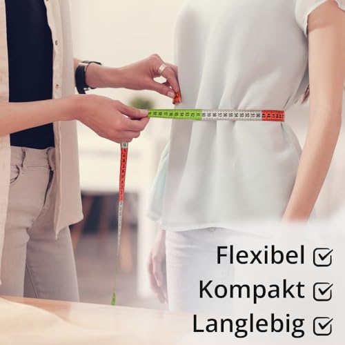Maßband Schneider Nähen Rollmaßband flexibel Zentimeter Zoll doppelseitig cm inch Körpermaßband Metermaß – 150 cm