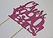 All About Details Cheers to 90 Years! Cake Topper, 1pc, Birthday, Anniversary, Party Decor, Glitter Topper (Pink)