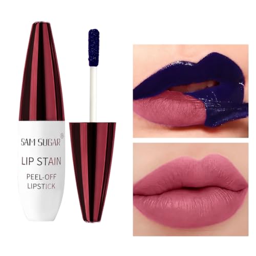 Image of AGE18'S Lip Stain Peel Off Lipstick, Waterproof Transfer Proof Kiss Proof Matte Tint, Long Lasting Smudge Resistant Liquid Lip Color, Lightweight Hydrating Daily Wear for Women Lasts All Day 8ml (Shade#05)