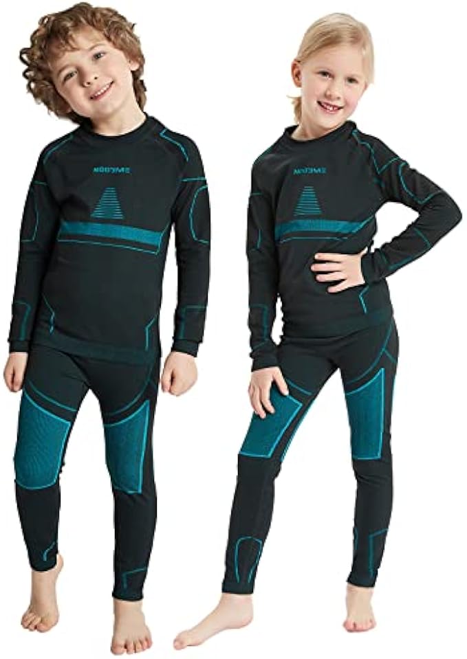 NOOYME Thermal Underwear for Kids Long Underwear Kids Long Johns Set for Boys Girls