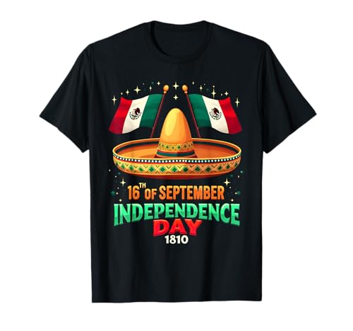 16th Of September 1810 Mexico Independence Day Camiseta