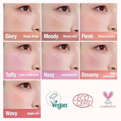 Image of DEAR DAHLIA Petal Drop Liquid Blush (Classy) - US Exclusive Color, Natural Dewy Glow Serum Blush, Buildable & Blendable, Sheer Watercolor Finish, Vegan Korean Makeup for Cheeks, 0.14 oz
