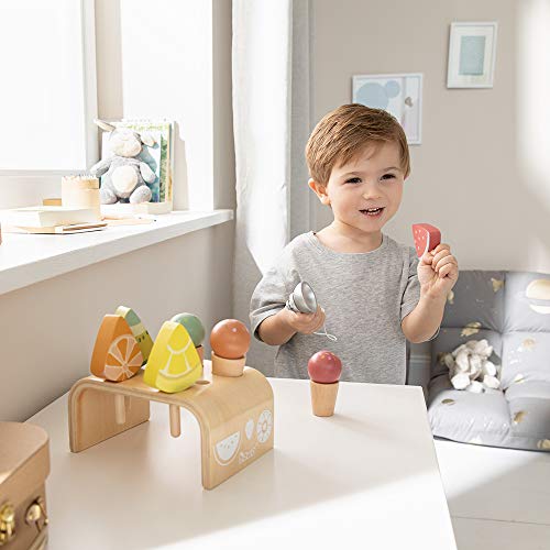 Howa Eisdiele Eisstand aus Holz Zubehör für Kaufladen 12 TLG. 4889 – Bild 6