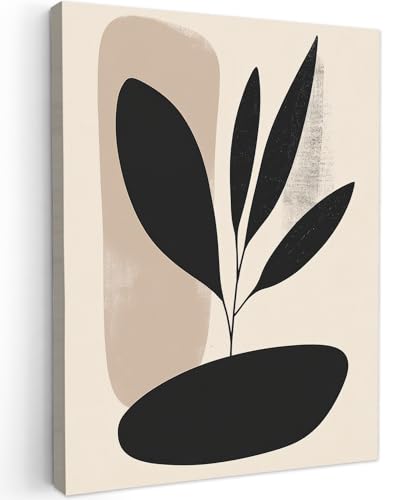 MuchoWow© Quadri Moderni Camera Da Letto 50x70 cm Foto Quadro Con Cornice Decorazioni Parete Soggiorno Stampa Su Tela Moderna Casa Salotto Poster Pianta - Beige - Japandi