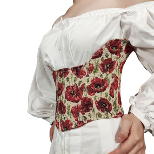 Body de corsé retro para mujer, para llevar al óleo, busto push-up, corsé de pintura al óleo, top de pintura al óleo, Multicolor, Small