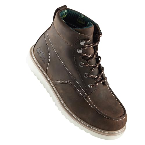 Image of Golden Retriever Work Boots for men Waterproof Comfortable 6 inch Full Grain Tumbled Leather Welt Slip and Oil-Resistant STEEL /SOFT Toe Construction Boots G6192D G6158ST G6282D G6258ST