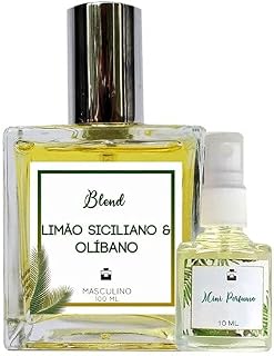Perfume Limão Siciliano & Olíbano 100ml Masculino - Blend de Óleo Essencial Natural + Perfume de presente
