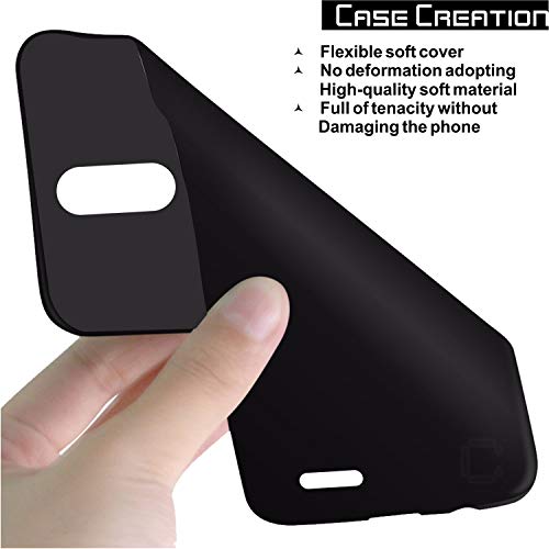 Image of Case Creation Compatible for LG Stylo 3 2018 Back case, LG Stylo 3 Slim Flexible Smart Look case with 360 Camera All Angle Protection (Pure Black)