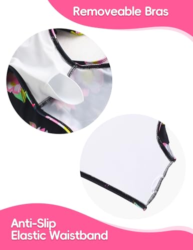Image of Girls Swimsuit Bikini Set 2 Piece Quick Dry Ruffle Bathing Suit Teens Swimwear with Spaghetti Strap