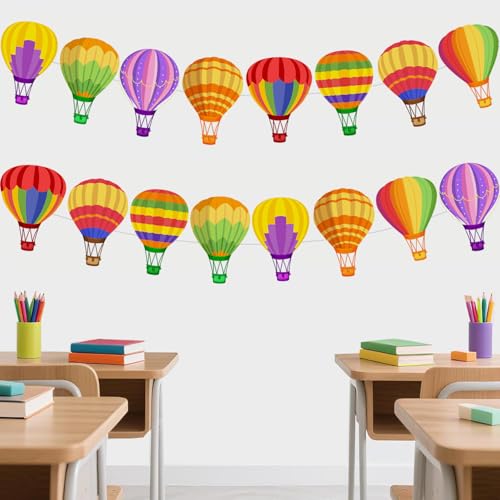 Bannière montgolfière aventure pour évader l'esprit des petits