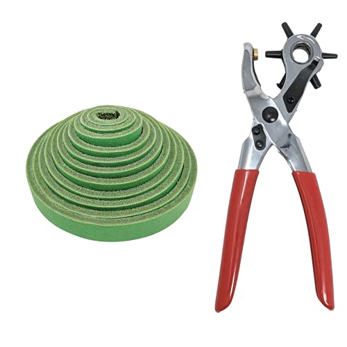 You Can Buy This Bundle And Save A Leather Hole Punch And A 1/2" Green Leather Strap Together #TOP15