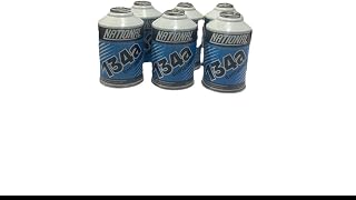 R134a Industrial Replacement | 12oz Can with SELF Seal Valve. AC Recharging (6 cans) Made in The USA Safe for Gas & Diesel requiring This Type of Replacement Refrigerent. Coolest Product Out