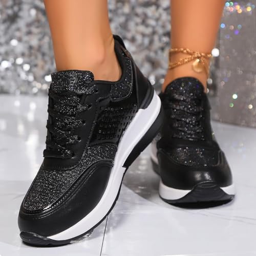 Women's Running Sneakers Mesh Slip On Lightweight Lace Up Tennis Shoes Casual Fashion Comfortable Walking Shoes4