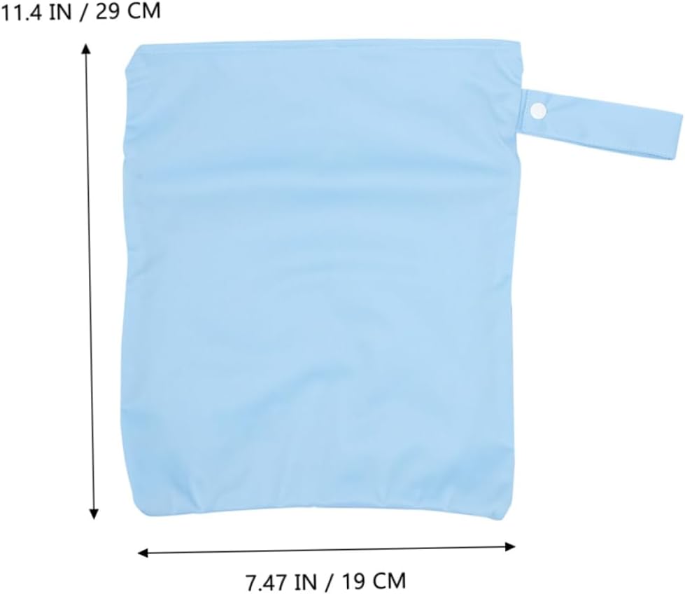 BESPORTBLE 2Pcs Waterproof Baby Diaper Storage Pouches Double Zipper Travel Wet Bags with Dry Wet Separation Sturdy Cloth Containers for Baby Essentials