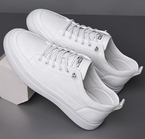 Men's Leather Business Low Top Sneakers,Retro Fashion Breathable Soft Sole Dress Shoes,Stylish Casual Oxford Sneakers.4
