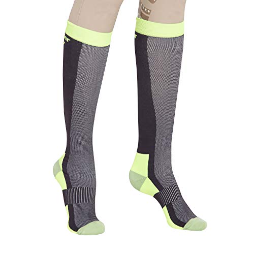 TuffRider Ventilated Neon Socks Neon Yellow Adult Size - Thumbnail 4