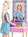 Barbie Big City, Big Dreams Malibu” Roberts Doll (11.5-in, Blonde) and Backstage Dressing Room Playset with Accessories, Gift for 3 to 7 Year Olds