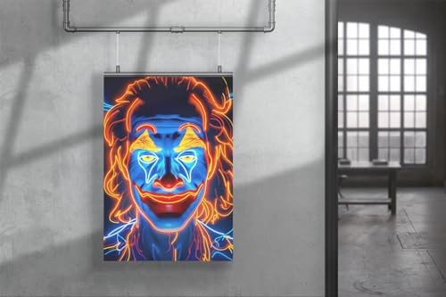 Affiche Le joker Batman néon pour remplacer un mur blanc terne
