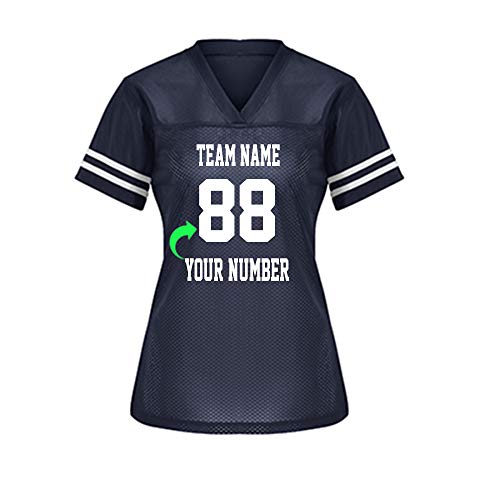 Customize Your Own Football Jersey with Your Name and Team Number Personalized & Customized Jersey