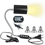 【El Producto Contiene】Una Lámpara para Tortuga + 3 lámparas de calentamiento de vatios diferentes (25W + 50W + 50W) + un termómetro resistente al agua y preciso (se puede convertir a ℉ y ℃)