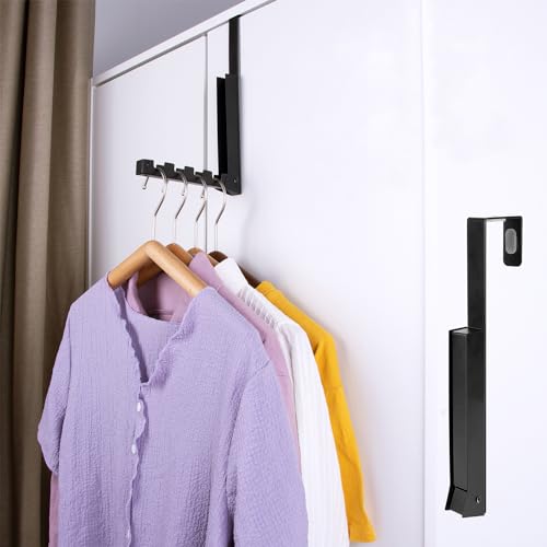 GHYTRIGEN 2Pack Collapsible Drying Rack Clothing, Black Clothes Drying Rack,Over the Door Hanger,Laundry Drying Rack Collapsible for Small Spaces. Hang and Dry Clothes with Ease - Thumbnail 6
