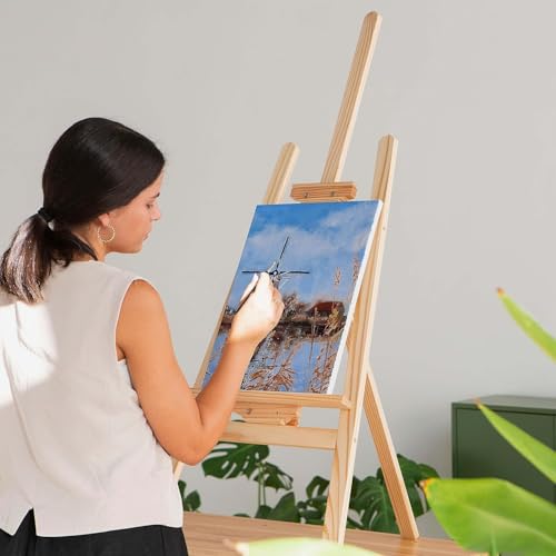 Miniatura 5 de Elan Lienzos Preestirados 60x80, 4-Pack 100 Algodón Lienzos Para Pintar Grandes, Canvas Para Pintar 280gsm, Lienzo 60x80, Large Canvas