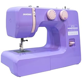 Janome Lovely Lilac Easy-to-Use Sewing Machine with Interior Metal Frame, Bobbin Diagram, Tutorial Videos, Made with Beginners in Mind for Garments, Patchwork, Light Quilting