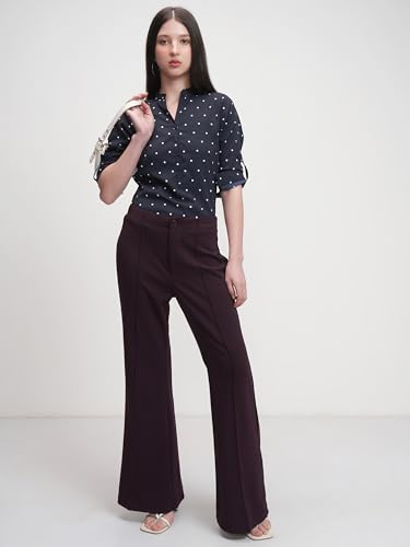 Image of Tokyo Talkies Women Flared High Rise Bootcut Trouser