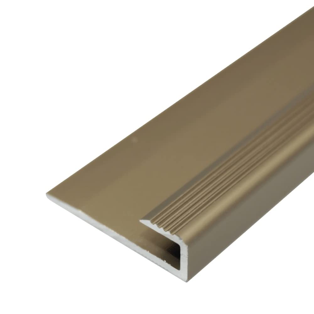 Cayrus C63 Anodised Aluminium Lvt U Edging Profile Threshold For 5Mm Flooring - Champagne, 2.7M
