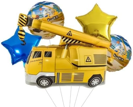Transportation Vehicle Theme Foil Balloon for Kids Birthday Decoration | Car & Truck Shape Party Balloon (Crane)