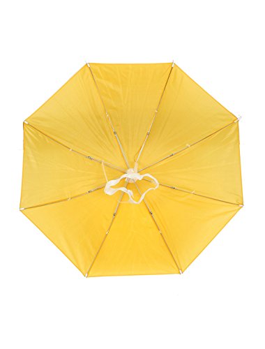 Chapeau parapluie jaune en polyester sourcing map pour pêcheur - 4