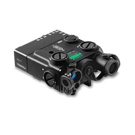 Steiner eOptics DBAL-A3 Dual Beam Aiming Laser Advanced General-Purpose Multi-Function Laser Sight with Visible and IR Beams and Infrared LED Illuminator, Green Laser, Black