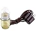 Produktbild BELI-BECO 424 Skalenlampe für Puppenhaus oder Krippe mit Beleuchtung - Krippenbeleuchtung - klare Glühlampe E 10-4,5 V - 0,2A mit 400 mm Litze und Doppelstecker (Braun)