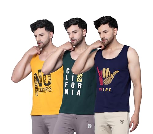 Image of Designer Men Vest Versatile Cotton Sando /Baniyan /Ganji for Boys - Perfect for Gym Workouts, Vacations, and Beaches