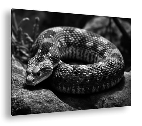 Toile serpent rouge et noir : insufflez de la force et du mystère à votre salon