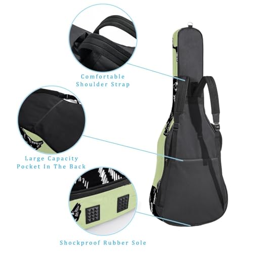Sac de transport pour guitare basse imperméable motif teckel - 3