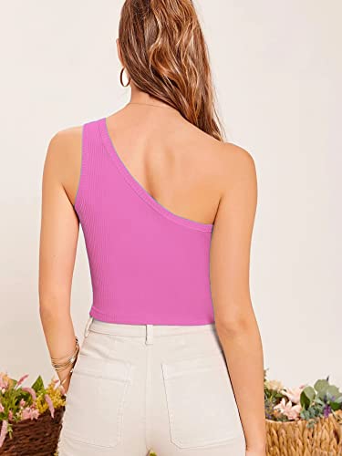Image of Istyle Can Women's & Girls' Solid Square Neck Ribbed /Knitted Sleeveless Single Shoulder Stretchable Slim Fit Crop Tank Top