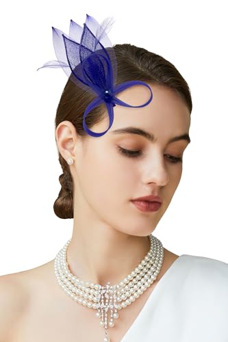 Pince à cheveux bibi mariage avec plumes pour coiffure chic de cérémonie