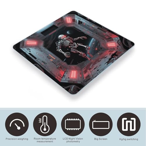 Báscula digital de baño con pantalla LCD y vidrio templado miniatura 3