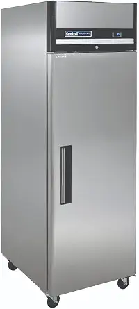 Commercial One Door Reach-In Freezer, Mobile Stainless Steel Commercial Freezer for Restaurants, Top Mount Compressor, 23 Cubic Ft, 27