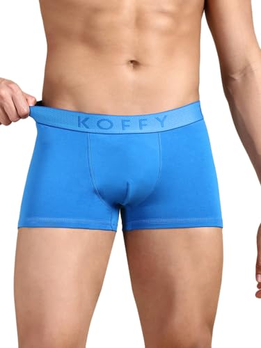 Image of KOFFY Men's Cotton Lycra Mini Trunks with 4-Way Stretch | Wrinkle-Resistant | Ultra-Soft Elastic I 2X Absorbent