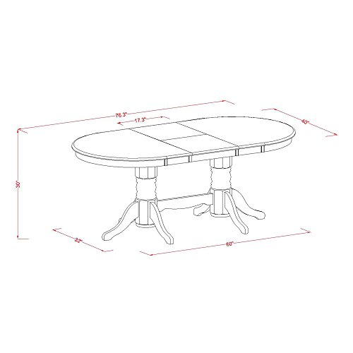 9 PC Dining room set for 8 Dining Table with Leaf and 8 Kitchen Dining Chairs