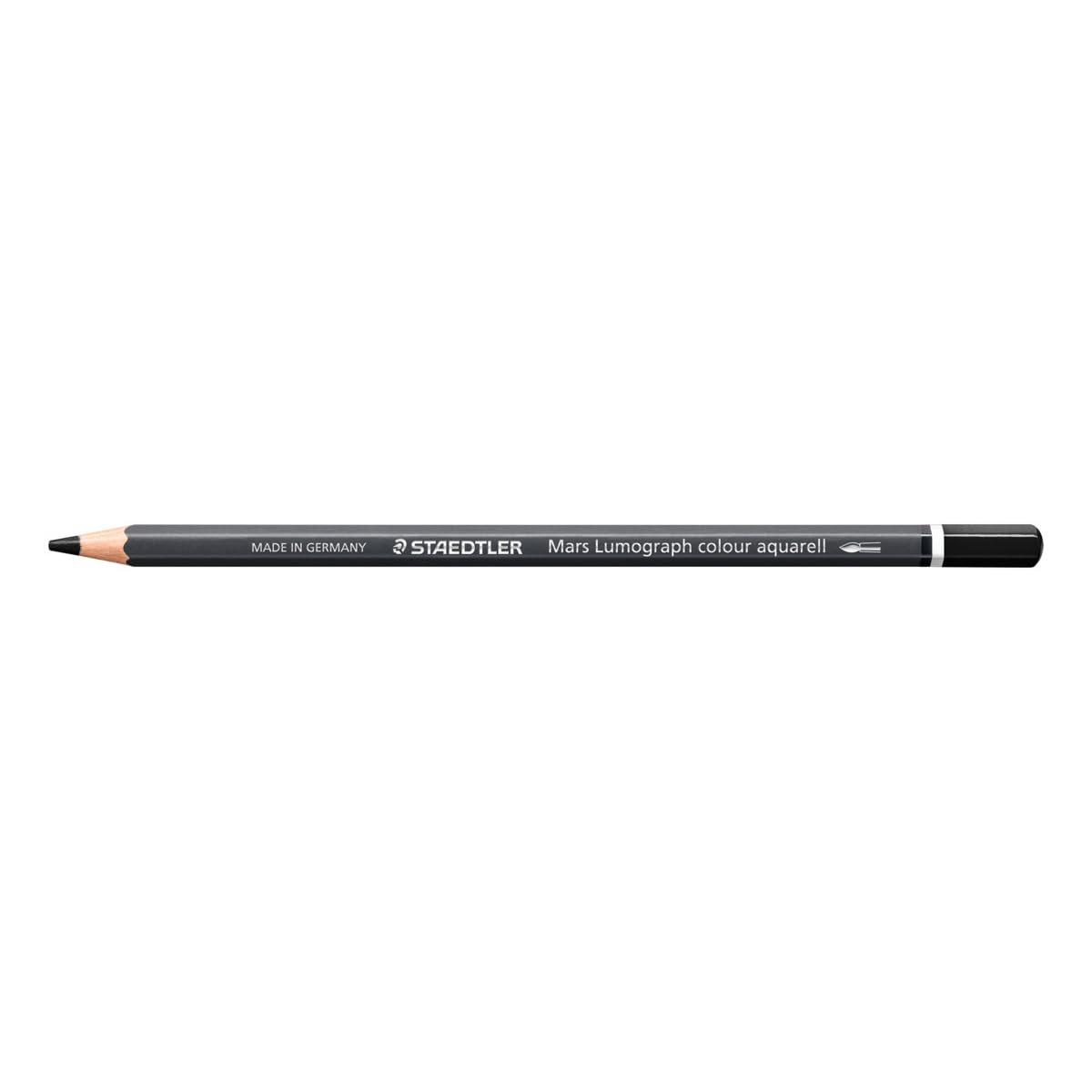 STAEDTLER Watercolour Pencil - Black - Mars Lumograph Colour Aquarell - Pack of 6, 104-9