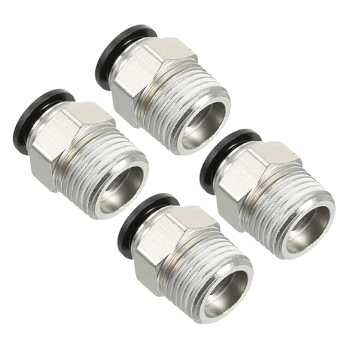 Conectores rápidos de 12 mm y rosca 1/2" NPT para uniones neumáticas sin fugas 2